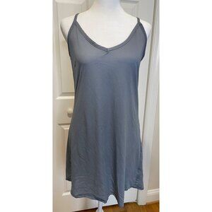Vtg Atmosphere Womens Sheer Gray Slip Dress Size 12 90s Minimalist Sleek Grunge